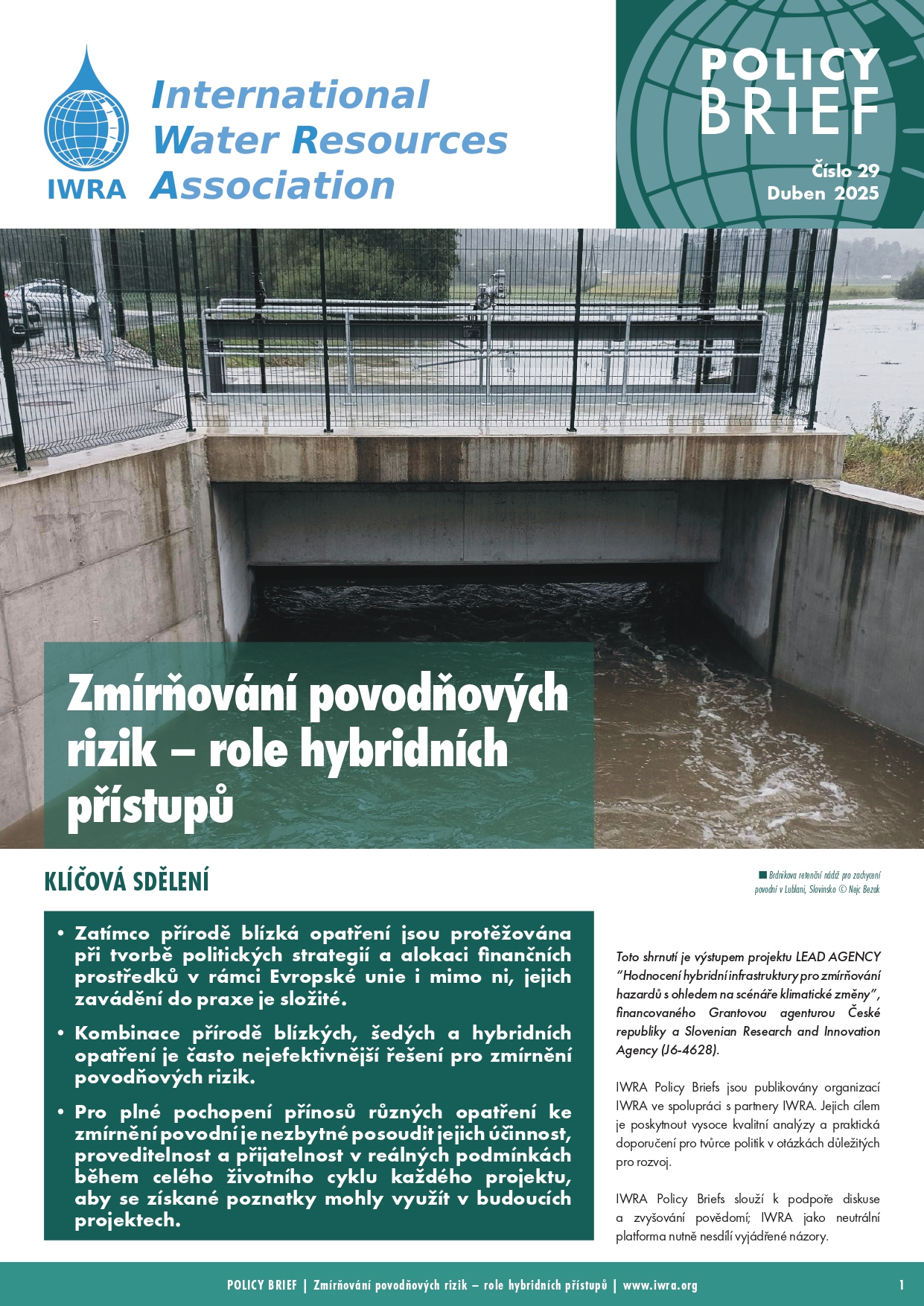 Policy Brief - Zmírňování povodňových rizik - role hybridních přístupů thumbnail